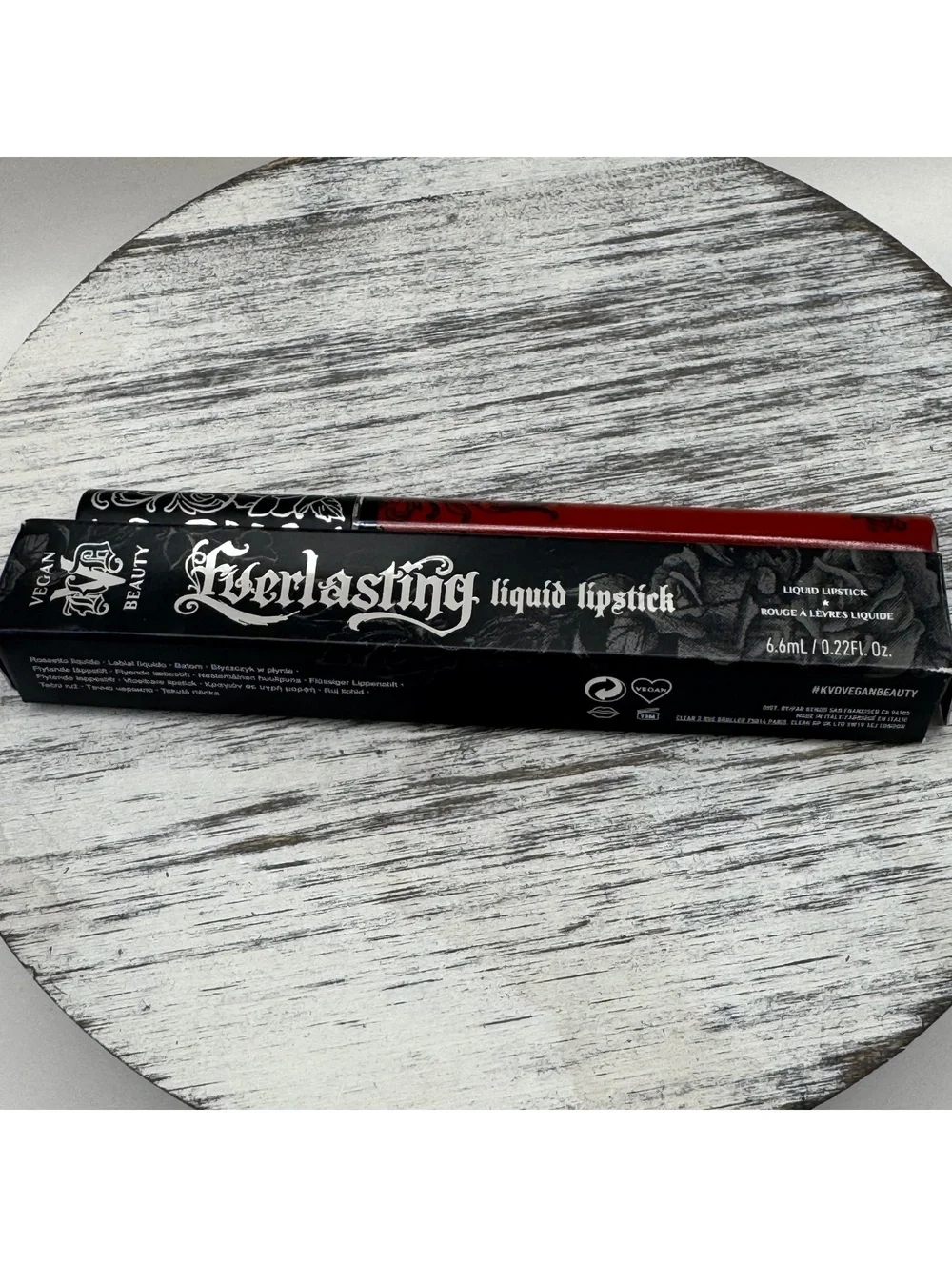 Kat Von D Everlasting Liquid Lipstick NAHZ FUR ATOO Red Full Sz New in Box RARE